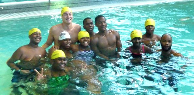 Olympic Swimmer Visits Y