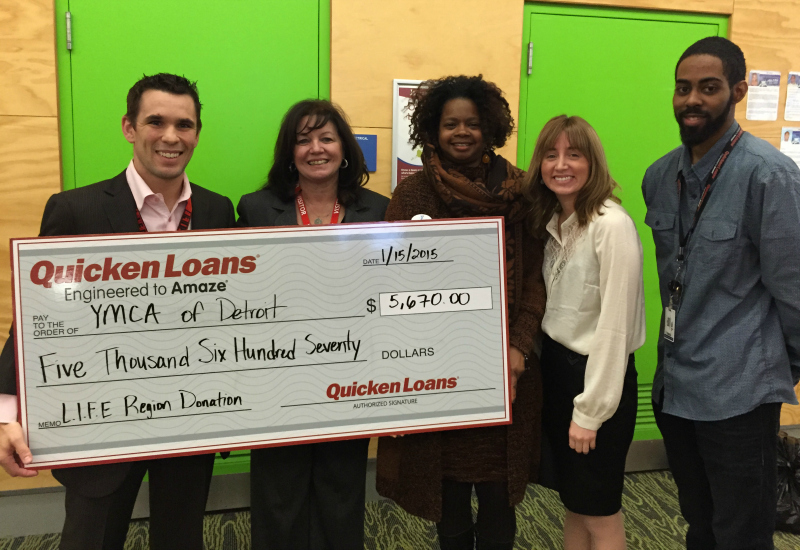 Quicken Loans donates $5,670 to support the Y