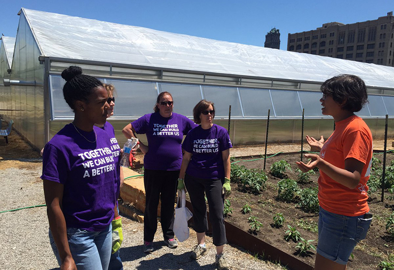 Our staff is out volunteering at the Keep Growing Detroit urban farm!