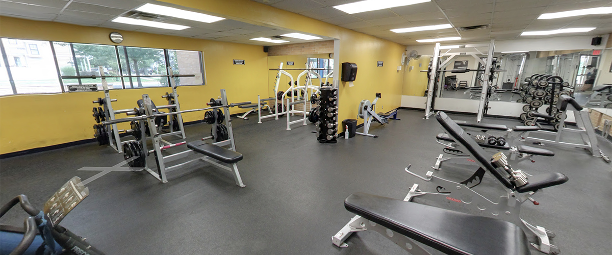 the weight room at the Birmingham Family YMCA