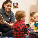 early education caregiver and kids